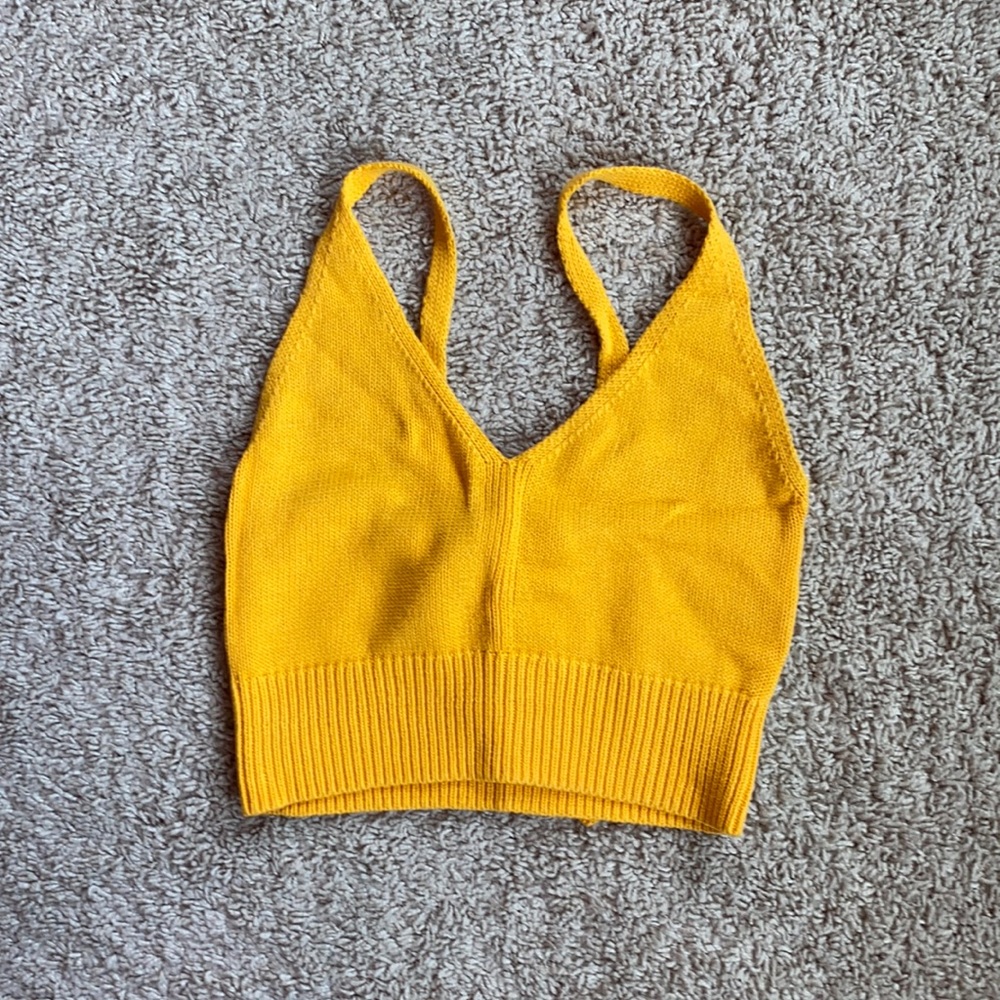 Gold knit top